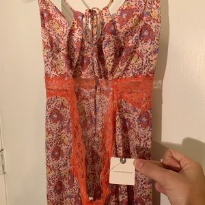 NWT Anthropologie Silk PJ Romper